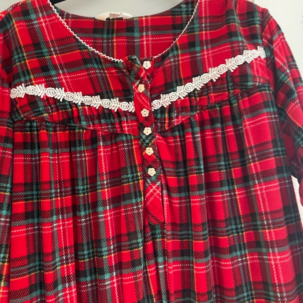 Secret Treasures Red Plaid Kids Nightgown Girl’s 10-12 - Picture 1 of 9